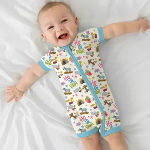 Bible Story Easter Family Matching Bamboo Shorty Zippy