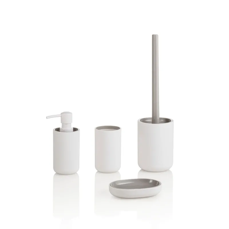 Set bagno 4 pezzi FOREST | Bianco