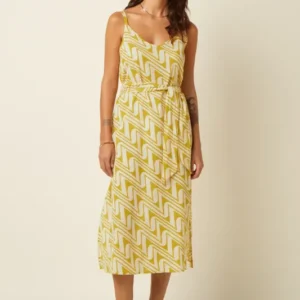 Nadya Midaxi Dress Laguna Woven - Spring Yellow