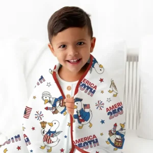 Patriotic Goose Celebrating 250 Years Bamboo Blanket