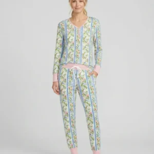 Paste Floral Girl Bamboo Women Pajama Set