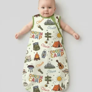 Custom Name Cousin Camp 2026 Bamboo Sleep Bag