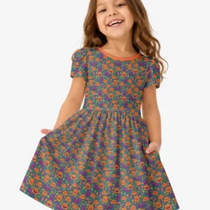 Cats and Pumpkins Bamboo Twirl Dress