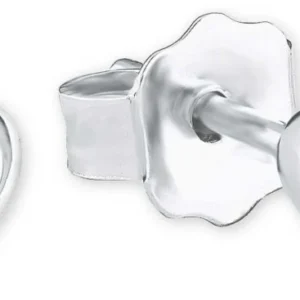 Herz-Ohrstecker aus Metall mit rosa Steinchen, Paar
