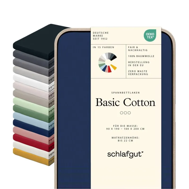 Schlafgut Mako Jersey Spannbetttuch Spannbettlaken 90x200 100x200