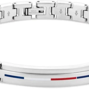 Edelstahl-Armband Tommy Hilfiger mit farbiger Zierlinie