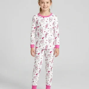 Cute Nurse Crew Bamboo Two Piece Long Sleeve Pajama Set