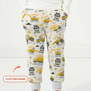 Custom Name God Says I Am Boy Bamboo Jogger