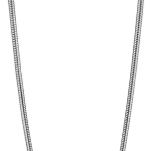 Edelstahl-Halskette mit feiner Schlangenkette, runde Glieder.
