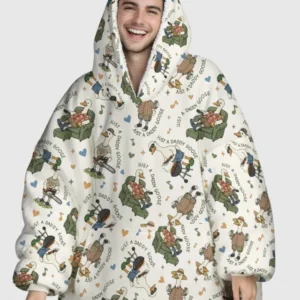 Just A Daddy Goose Family Matching Bamboo Blanket Hoodie