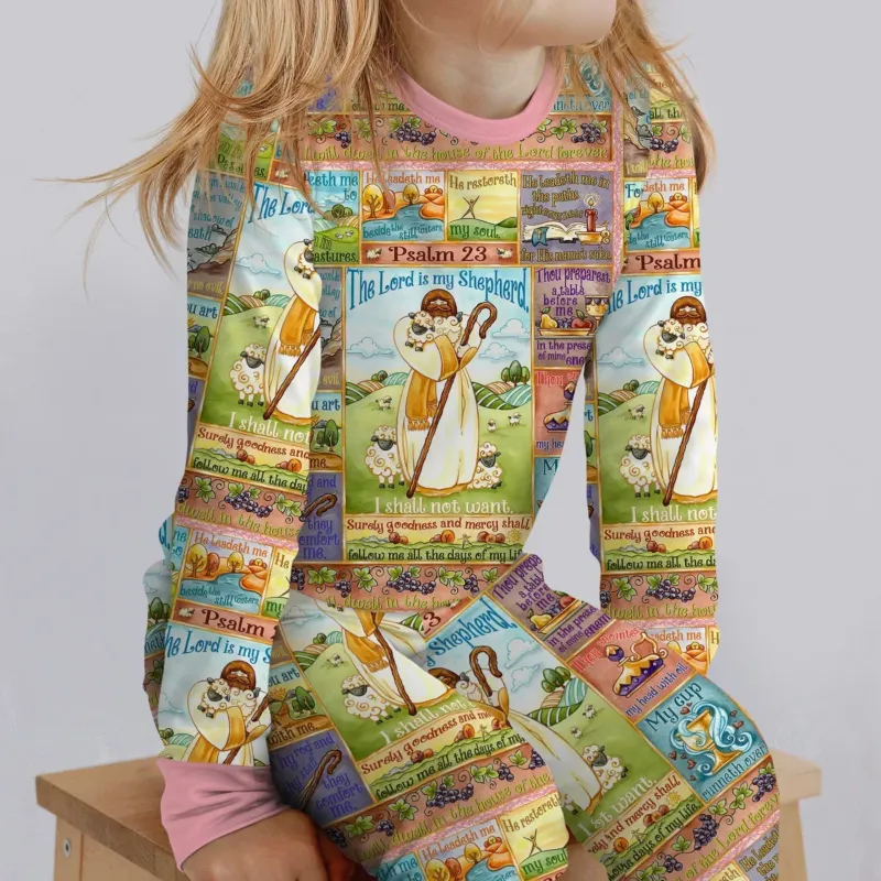 The Lord Is My Shepherd Bamboo Two Piece Long Sleeve Pajama Set
