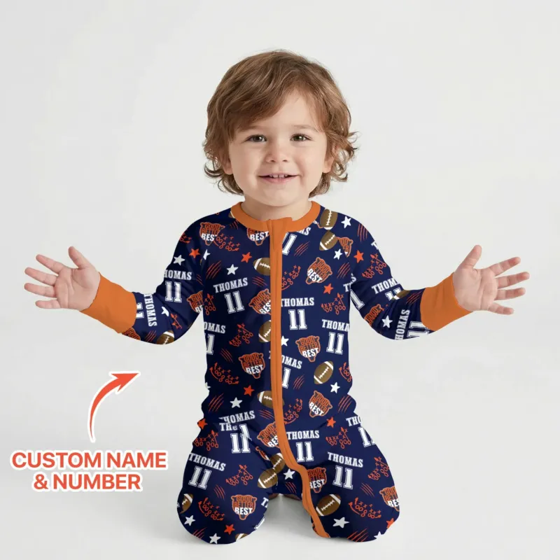 Custom Name Football Good Better Best Bamboo Convertible Zippy