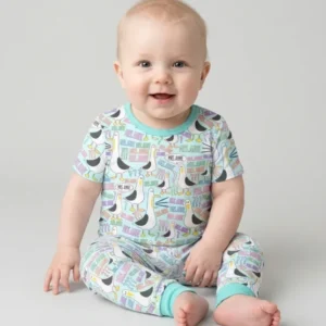 Teacher Teacher Teacher Funny Seagull Bamboo Two Piece Short Sleeve Pajama Set