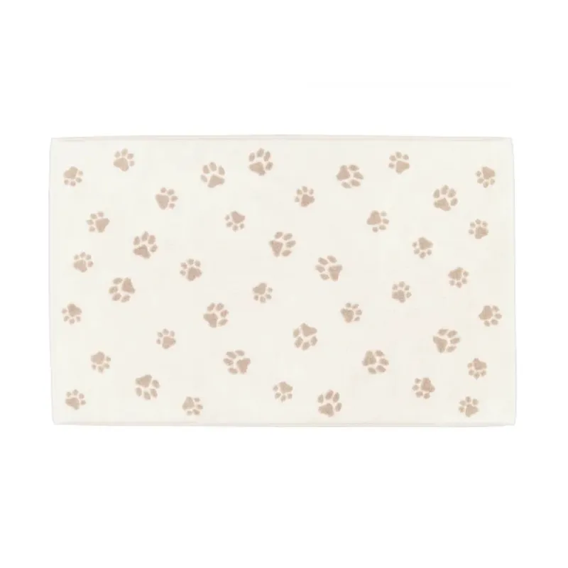 Badteppich 50 x 80 cm We Love Dogs Pfoten Beige
