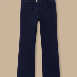 Mädchen-Schlaghose aus Twill-Stoff