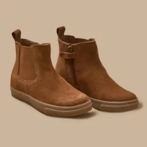 Jungen-Chelsea-Boots aus Veloursleder