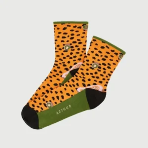 Chaussettes Femme Dolce vitamines Imprimé papayes et kiwis oranges et verts 1