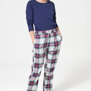 Bas de pyjama pantalon femme tartan chaud 1