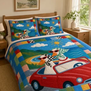 Beep Beep Duck Bamboo Quilt Bedding Set