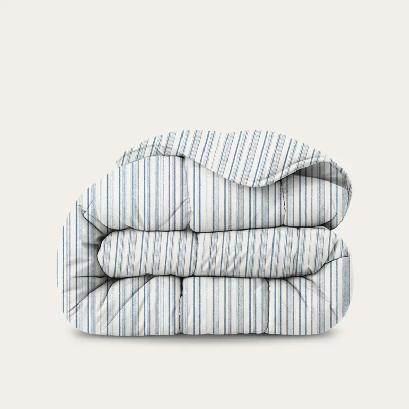 HappyBed Blue Stripes dekbed met blauwe strepen, hypoallergeen en geschikt voor alle seizoenen
