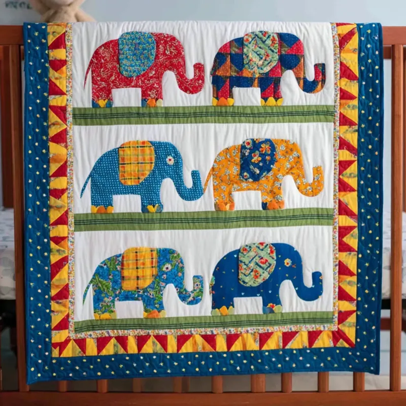Cozy Elephant Bamboo Quilt Blanket