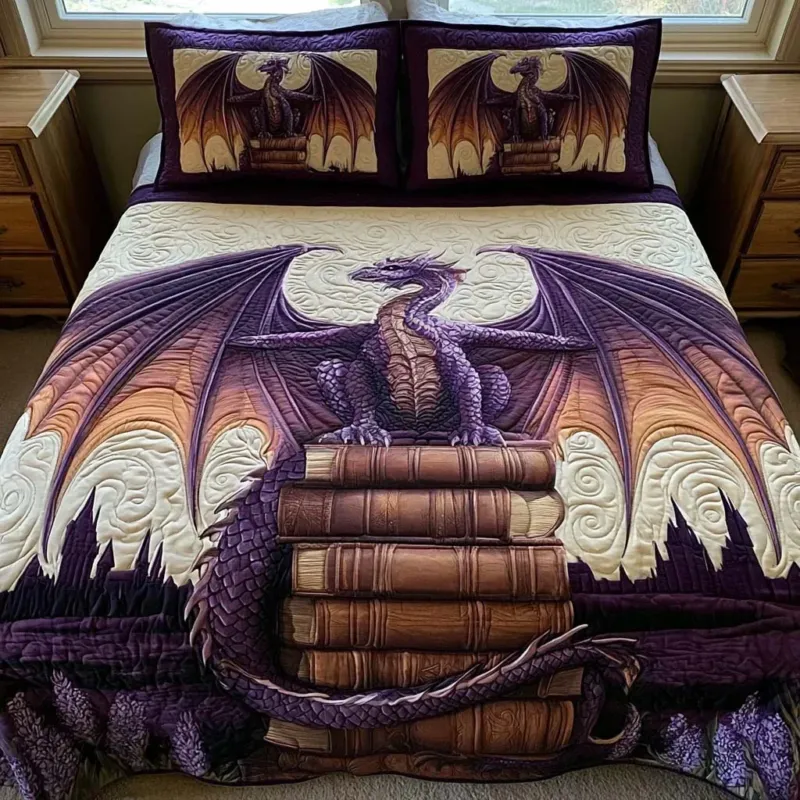 Dragon Guardian Bamboo Quilt Bedding Set