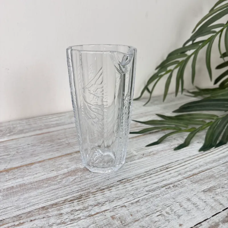 Glaskrug 650ml Glas Karaffe Transparent Ausgießer Krug Deko
