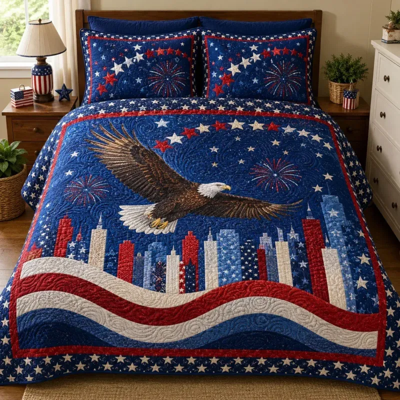 Freedom Nights Bamboo Quilt Bedding Set