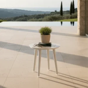 Garten Beistelltisch Amman - Ø40 in der Farbe Beige