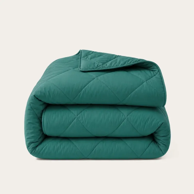 HappyBed Premium Percal dekbed Deep Jungle groen zacht en hypoallergeen voor alle seizoenen