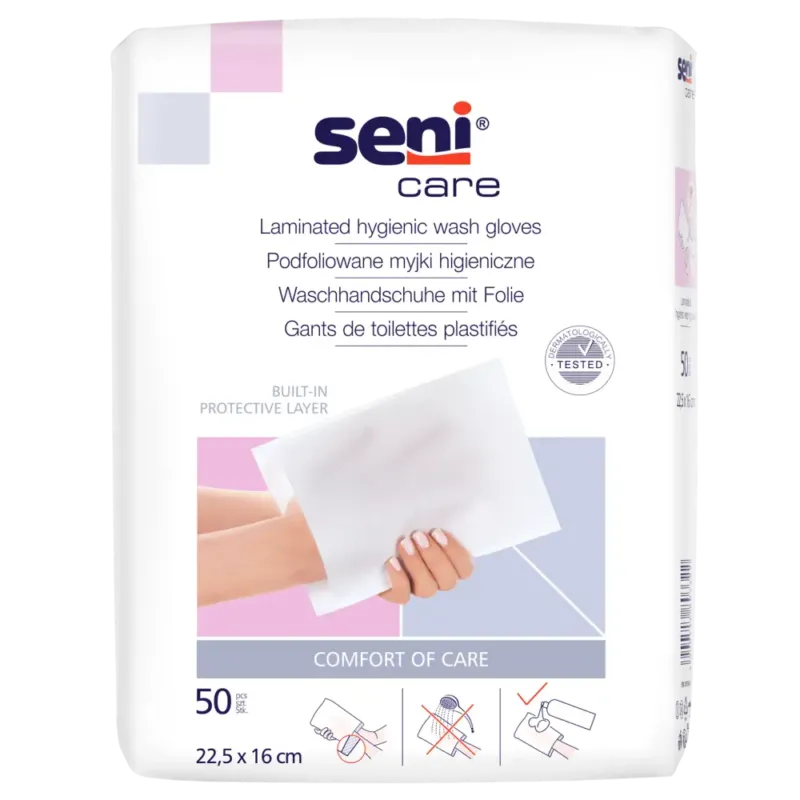 Seni Care Waschhandschuhe foliert