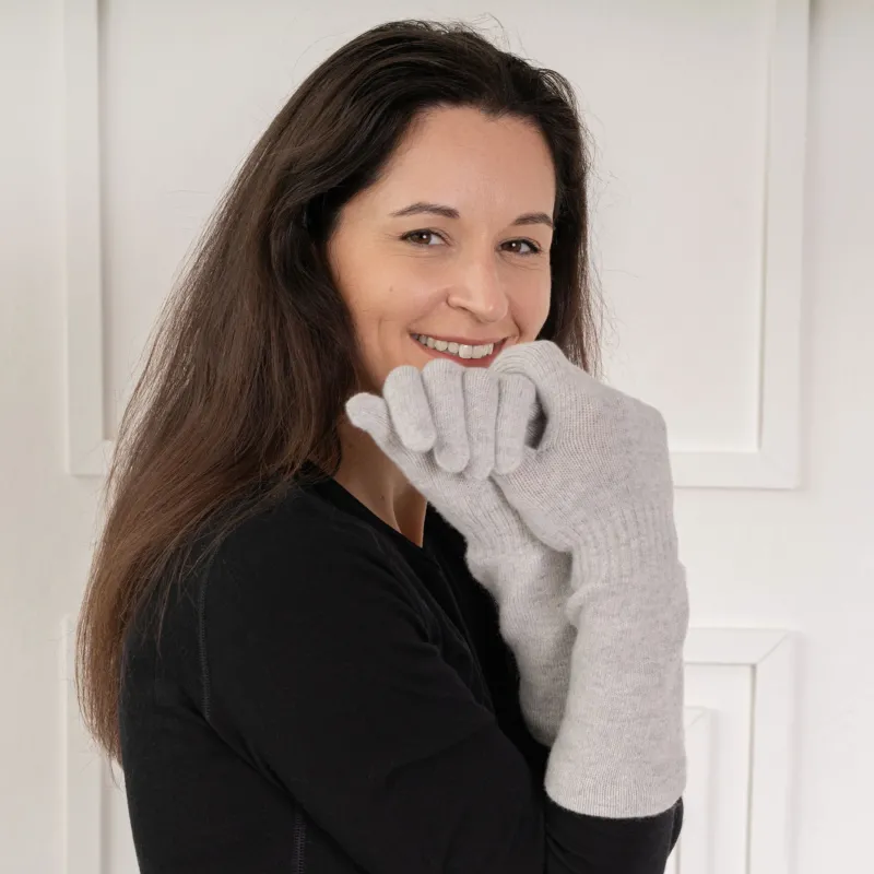 Women's Knit Long Gloves Merino & Cashmere
