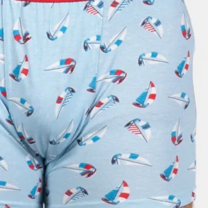 Boxer Homme Boat Bleu et Rouge 1