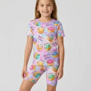 Custom Name You're A Glitter Dumpling Bamboo Two Piece Short Sleeve Shorts Pajama Set