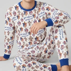God Bless America Family Matching Bamboo Men's Pajama Set