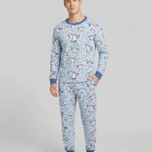 Happy Soccer Ball Family Matching Bamboo Men's Pajama Set