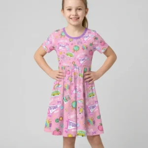 Custom Grade Girls School First Day Bamboo Twirl Dress