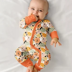 Floral Pumpkin Ghost Halloween Bamboo Convertible Zippy