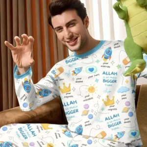 "Allah Is So Much Bigger Than..." Family Matching Bamboo Men's Pajama Set