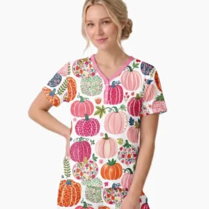 Pumpkin Patch Party Bamboo Women Short Sleeve Short Pajama Set
