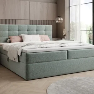 Boxspringbett Lux in Strukturstoff mit Stauraum