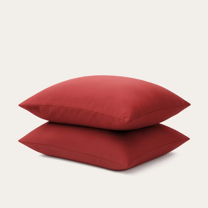 HappyBed Kussensloop | Red | Set van 2 | 100% Katoen