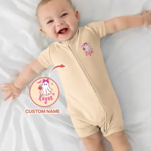 Personalized Coquette Ghost Halloween Bamboo Shorty Zippy