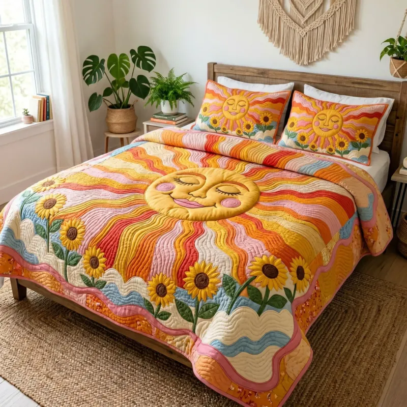Sacred Sky Bamboo Quilt Bedding Set