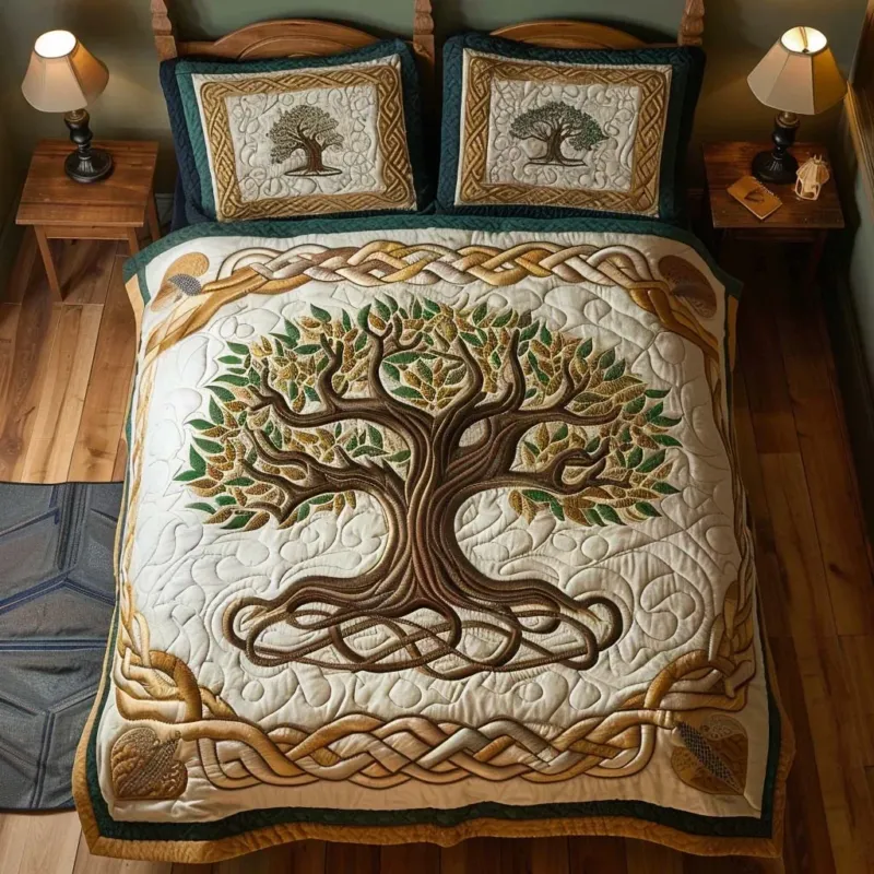 Sacred Tree Bamboo Quilt Bedding Set