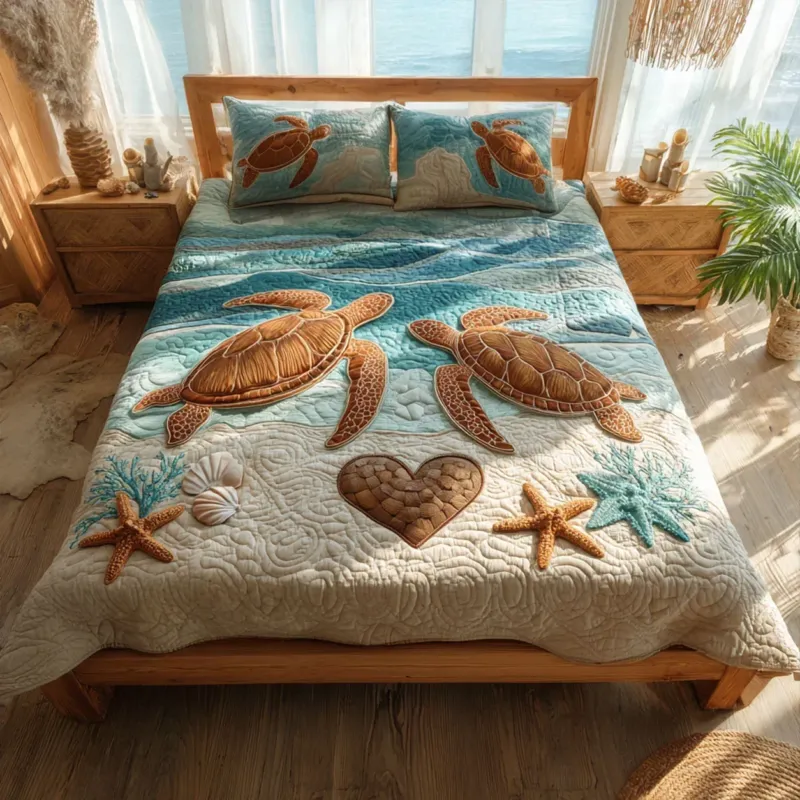 Sea Drift Bamboo Quilt Bedding Set