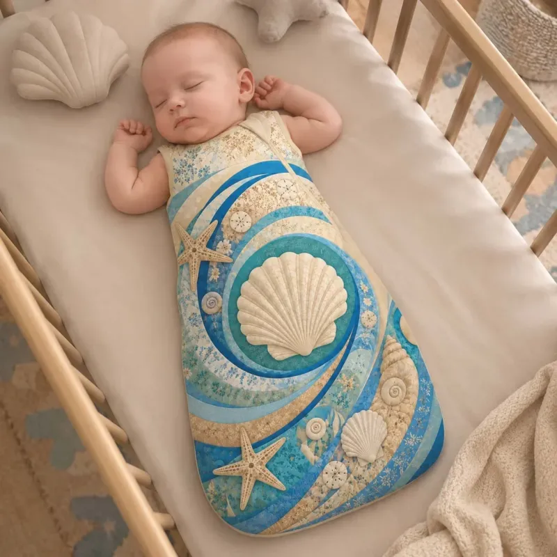 Seashell Ocean Spiral Bamboo Sleep Bag