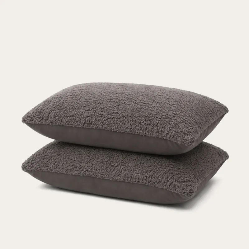 Kussenslopen | Teddy | Anthracite | Set van 2