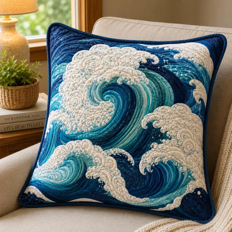 Wave Journey Bamboo Quilt Pillow Case