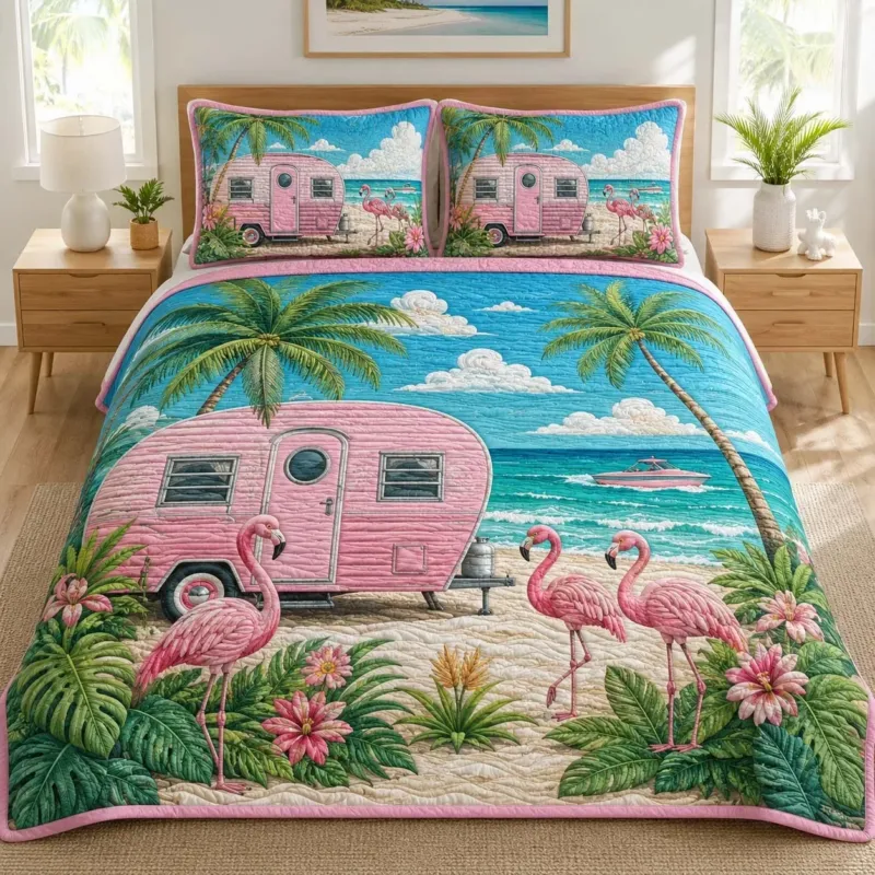 Wilderness Morning Glow Bamboo Quilt Bedding Set